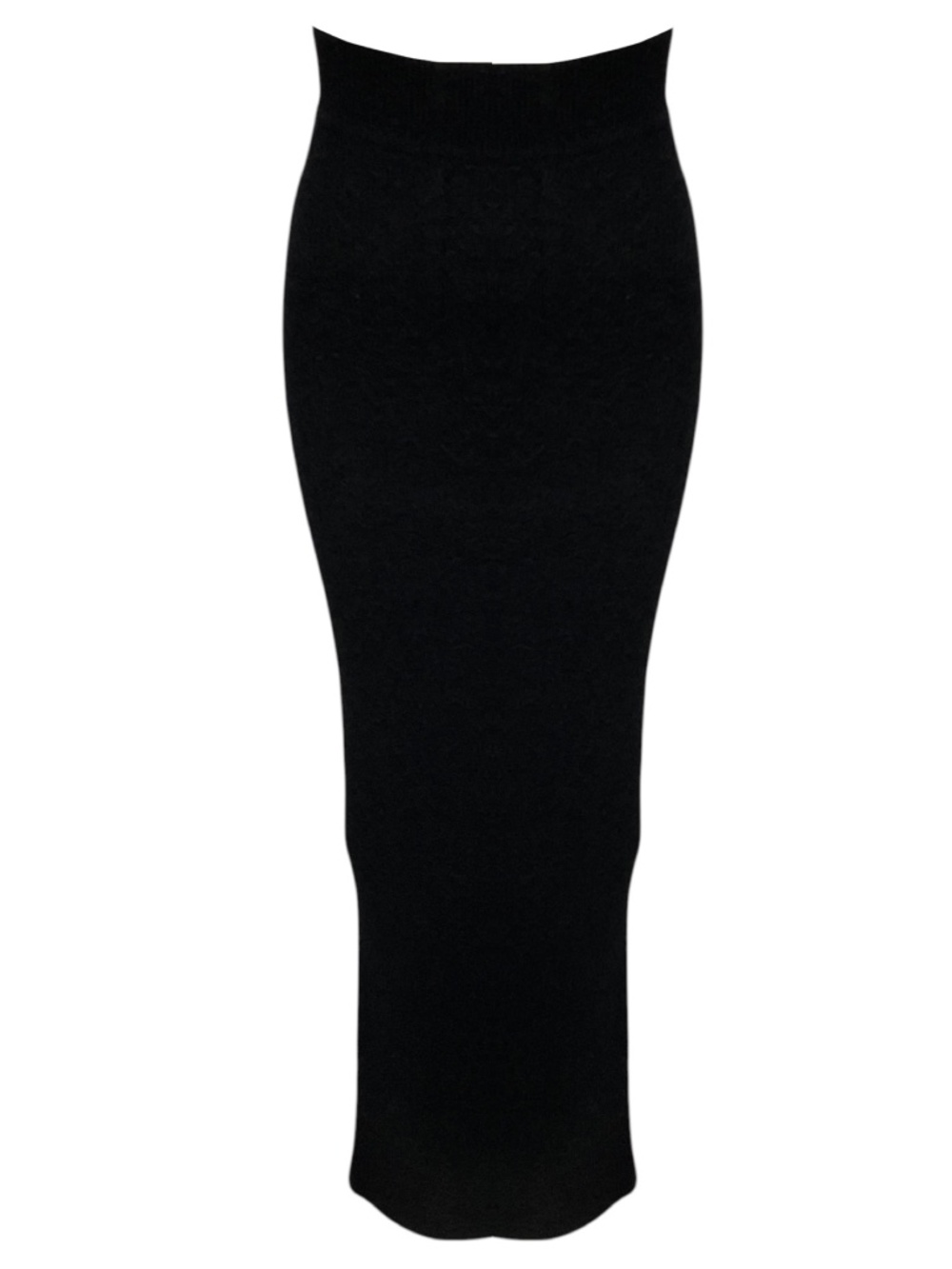 Rick Owens Black Porterville Collection High Waisted Alpaca and Wool Knit Pilla